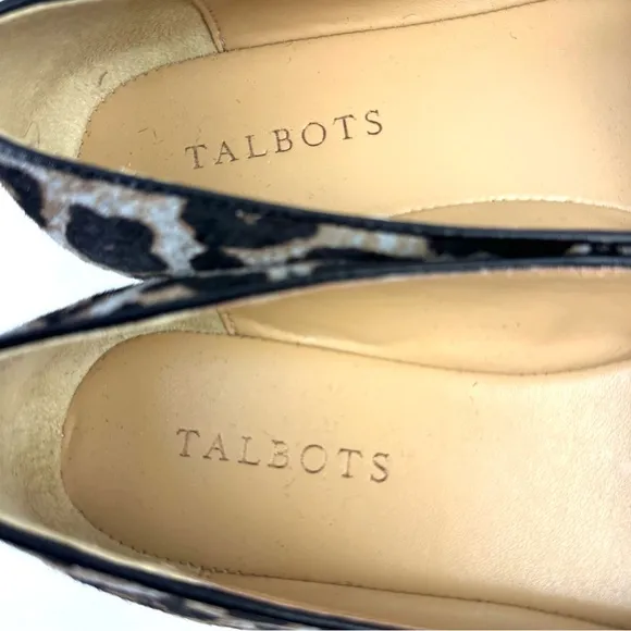Talbots Francesca Driving Shoes 6.5 Tassel Animal Print Clad Hair Slip On Loafer
