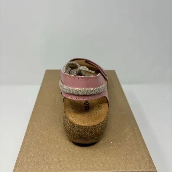 Taos Shoes Women's 40 (9-9.5) Vintage Pink Back And Forth Tie Adjustable Sandals