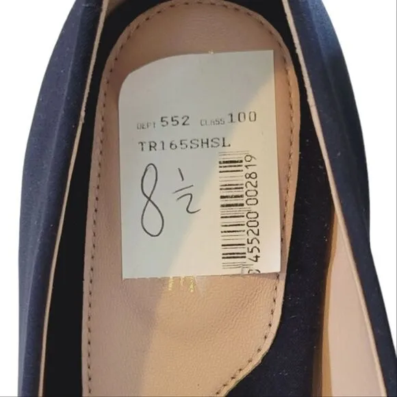 Taryn Rose Navy Blue Yvonne Pump Pointed Toe Wedge Shoes Size 8.5