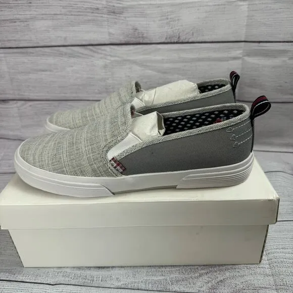 The Original Ben Sherman Gray Cotton Bradford Slip On Shoes Size 8