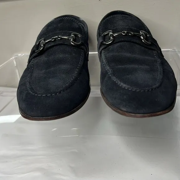 To Boot New York Sz 10 Dark Navy Blue Suede Slip On Loafers Shoes