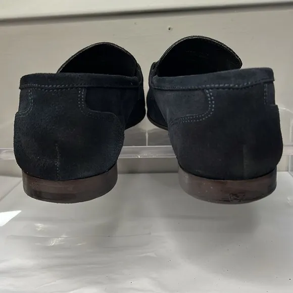 To Boot New York Sz 10 Dark Navy Blue Suede Slip On Loafers Shoes