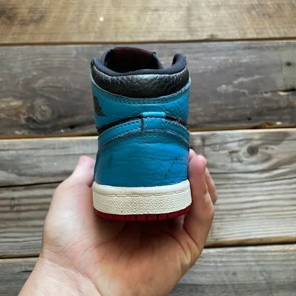 Toddler TD Nike Air Jordan 1 High NC North Carolina to Chi Chicago Shoes Sneaker