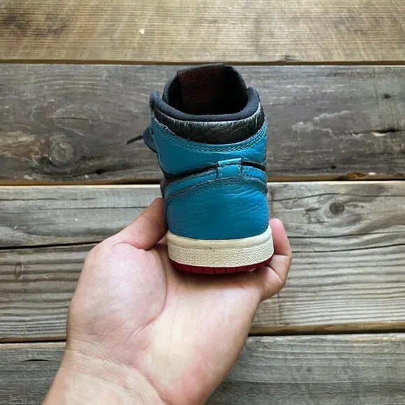 Toddler TD Nike Air Jordan 1 High NC North Carolina to Chi Chicago Shoes Sneaker