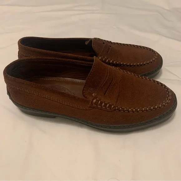 TOD’S GOMMINO Driving Shoes Women SZ 36.5 6.5 Suede Slip on Loafers Brown Italy