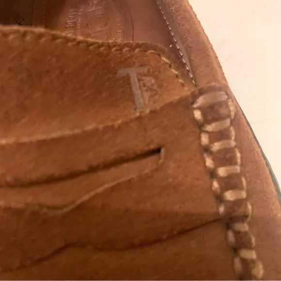 TOD’S GOMMINO Driving Shoes Women SZ 36.5 6.5 Suede Slip on Loafers Brown Italy