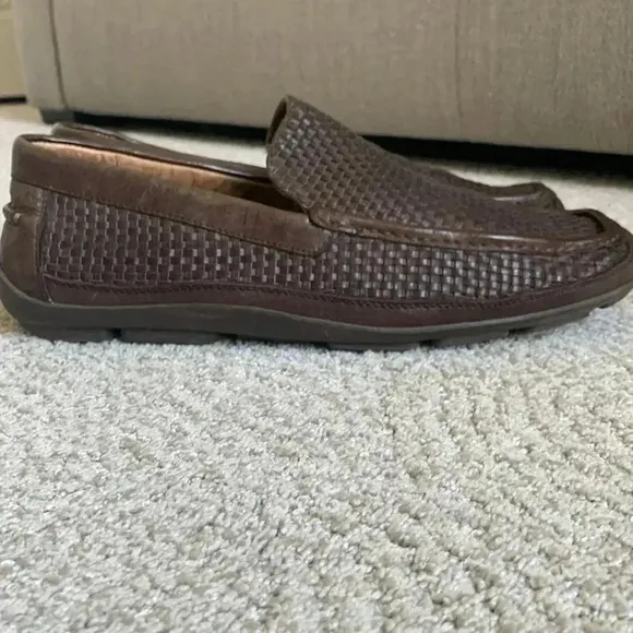 Tommy Bahama Naples Driver loafer woven leather Venetian shoes size 10 1/2