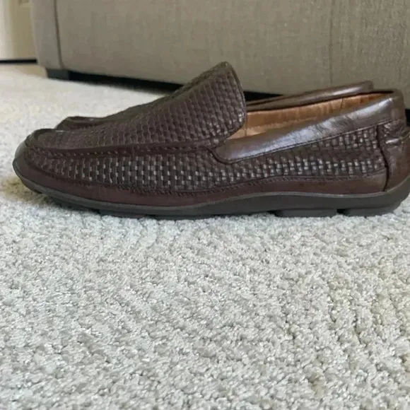 Tommy Bahama Naples Driver loafer woven leather Venetian shoes size 10 1/2