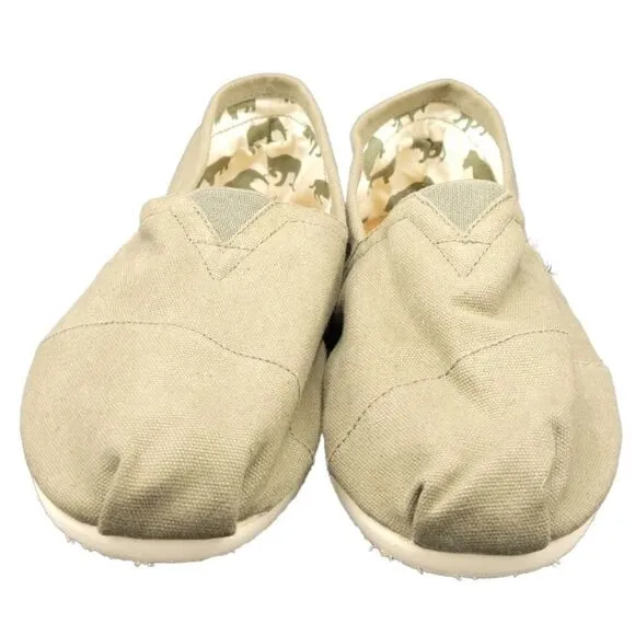 TOMS Men's Olive Slip-on Shoes size 11 NWOT