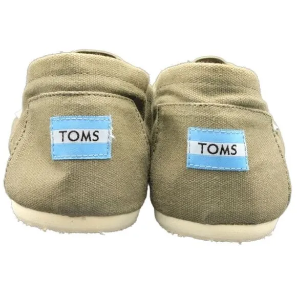 TOMS Men's Olive Slip-on Shoes size 11 NWOT