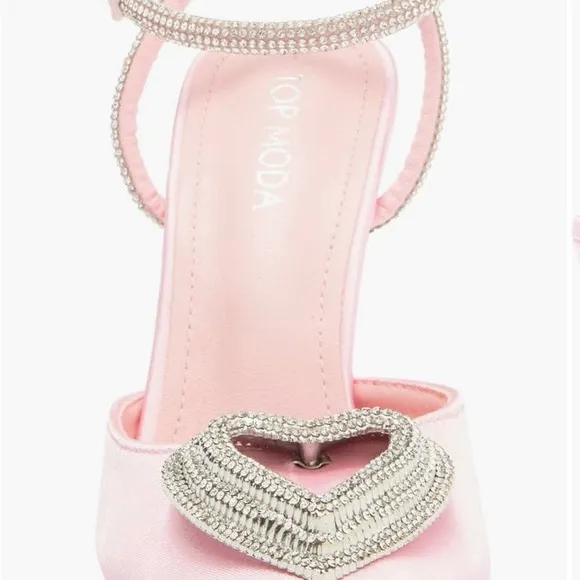 TOP GUY Shoes Freya Pointed Toe Sandal Pink 8.5M