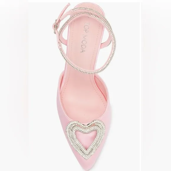TOP GUY Shoes Freya Pointed Toe Sandal Pink 8.5M