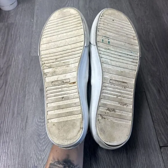 Tory Burch Floyd Snakeskin Embossed Blue Slip On Sneakers Shoes Women’s Size 8