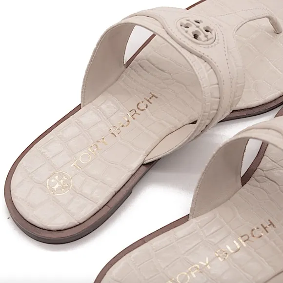 Tory Burch off  white New Carson Thong Welt Sandals