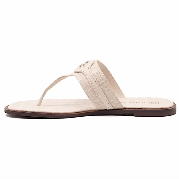 Tory Burch off  white New Carson Thong Welt Sandals