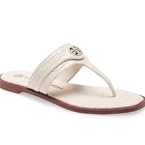 Tory Burch off  white New Carson Thong Welt Sandals