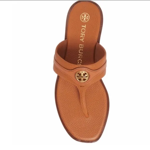 Tory Burch Tan New Carson Thong Welt Sandals