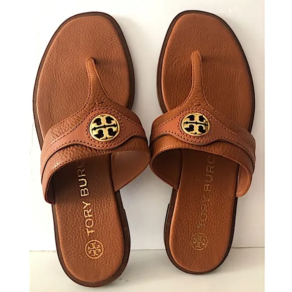 Tory Burch Tan New Carson Thong Welt Sandals