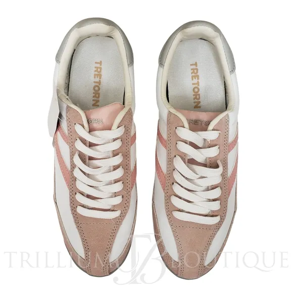 Tretorn Rawlins Women's Sneakers Shoes Blush Leather &amp; Man Made Upper Retro NEW!