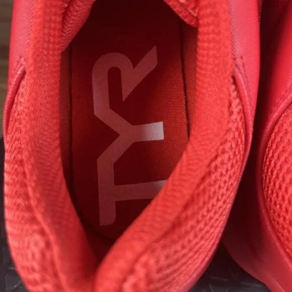 TYR L-1 Lifter Red Weightlifting Shoes Straps Mens Size 8.5 Gym Sneakers EUC
