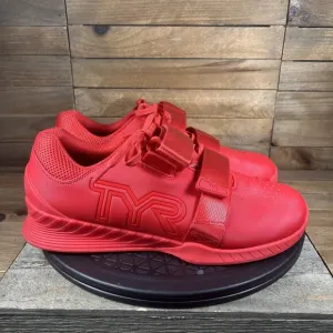 TYR L-1 Lifter Red Weightlifting Shoes Straps Mens Size 8.5 Gym Sneakers EUC