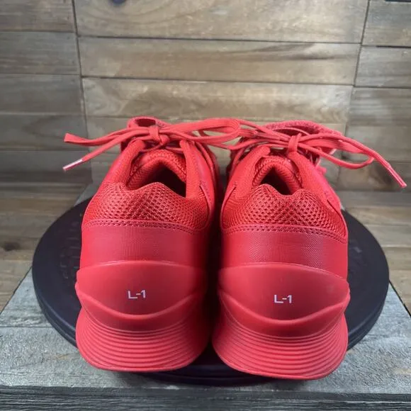 TYR L-1 Lifter Red Weightlifting Shoes Straps Mens Size 8.5 Gym Sneakers EUC