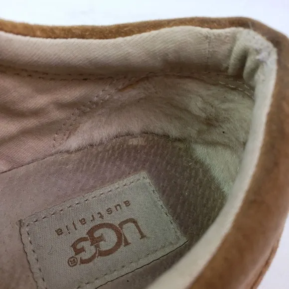 UGG Australia Jemma Womens Size 8.5 Brown Suede Quilted Slip On Sneaker Shoes