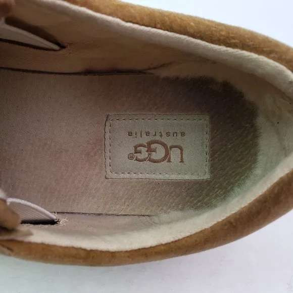 UGG Australia Jemma Womens Size 8.5 Brown Suede Quilted Slip On Sneaker Shoes