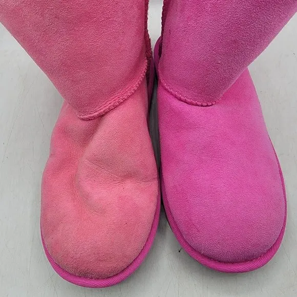 Ugg Bailey Bow II Girls Size 4 Pink Blossom Boots Pull On Casual Walking School