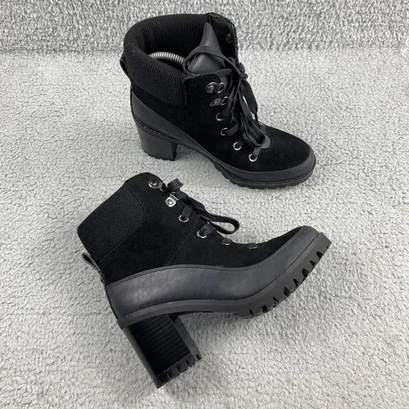 UGG Boots Redwood‎ Waterproof Booties Womens 8 Shoes Suede Leather Chunky Heel