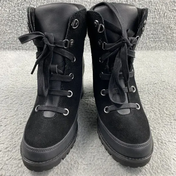 UGG Boots Redwood‎ Waterproof Booties Womens 8 Shoes Suede Leather Chunky Heel