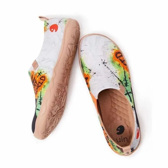 UIN Men's Walking Travel Shoes Slip On Loafers (MUSIC IS MY WORLD)