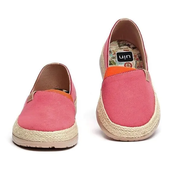 UIN Women's  Knitted Walking Casual Loafer (Marbella Tea Rose)New No Box