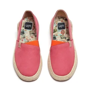 UIN Women's  Knitted Walking Casual Loafer (Marbella Tea Rose)New No Box