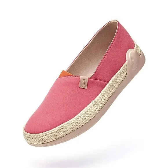 UIN Women's  Knitted Walking Casual Loafer (Marbella Tea Rose)New No Box
