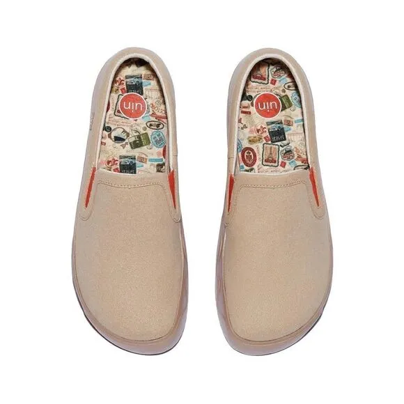 UIN Women's Travel Shoes Slip On Loafers Fuerteventura (Sesame Fuerteventura X)