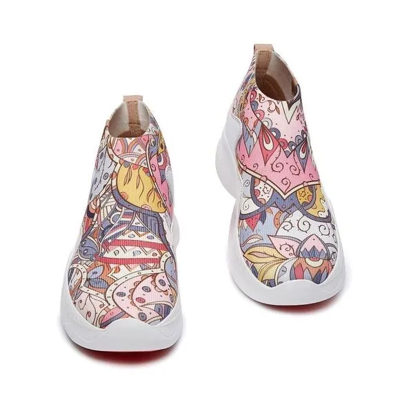 UIN Women's Walking Shoes Casual Chunky Sneaker (SPRING-MAIZE PALMA II)No Box