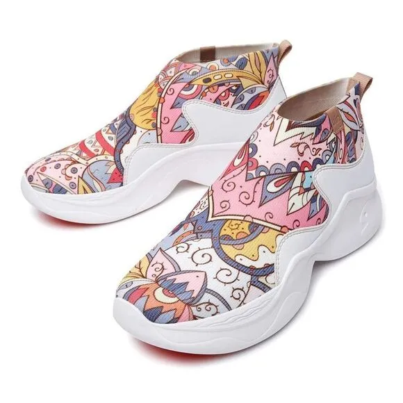 UIN Women's Walking Shoes Casual Chunky Sneaker (SPRING-MAIZE PALMA II)No Box
