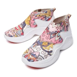 UIN Women's Walking Shoes Casual Chunky Sneaker (SPRING-MAIZE PALMA II)No Box