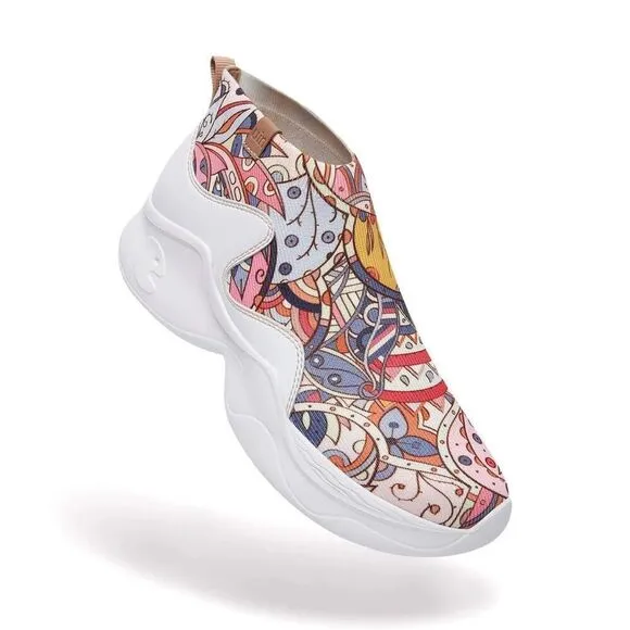 UIN Women's Walking Shoes Casual Chunky Sneaker (SPRING-MAIZE PALMA II)No Box