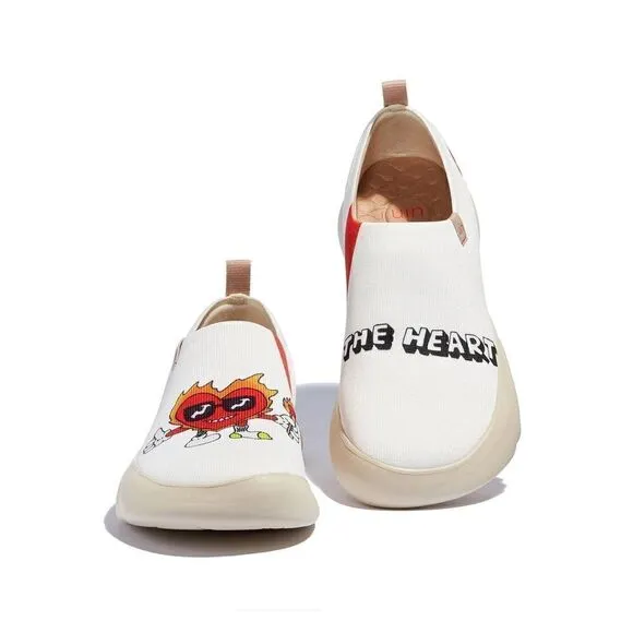 UIN Women's Walking Shoes Slip On Casual Sneaker (The Heart on Fire Toledo XV )