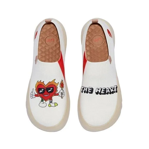 UIN Women's Walking Shoes Slip On Casual Sneaker (The Heart on Fire Toledo XV )