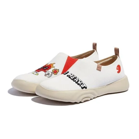 UIN Women's Walking Shoes Slip On Casual Sneaker (The Heart on Fire Toledo XV )