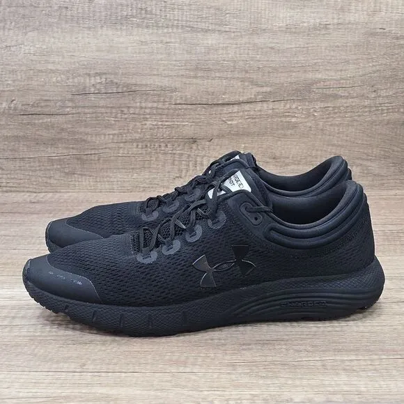 Under Armour Charged Bandit 5 Men's Size 13 Black Running Shoes (3021947-002)