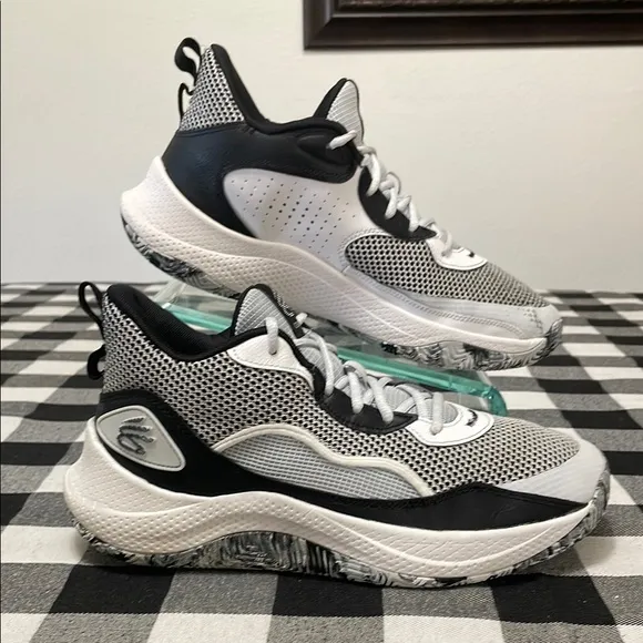 Under Armour Curry 3Z 24 UA Black White Men Basketball Hoopers Shoes 3027626-101