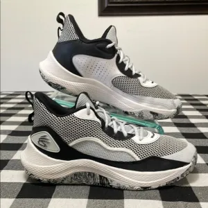 Under Armour Curry 3Z 24 UA Black White Men Basketball Hoopers Shoes 3027626-101