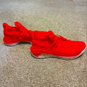 Under Armour Curry 6 Team Red Basketball Shoes Men's Size 14 (NWOT)