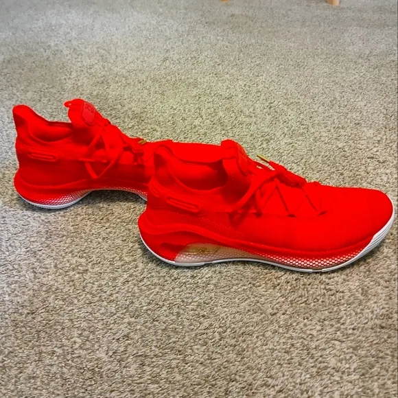 Under Armour Curry 6 Team Red Basketball Shoes Men's Size 14 (NWOT)