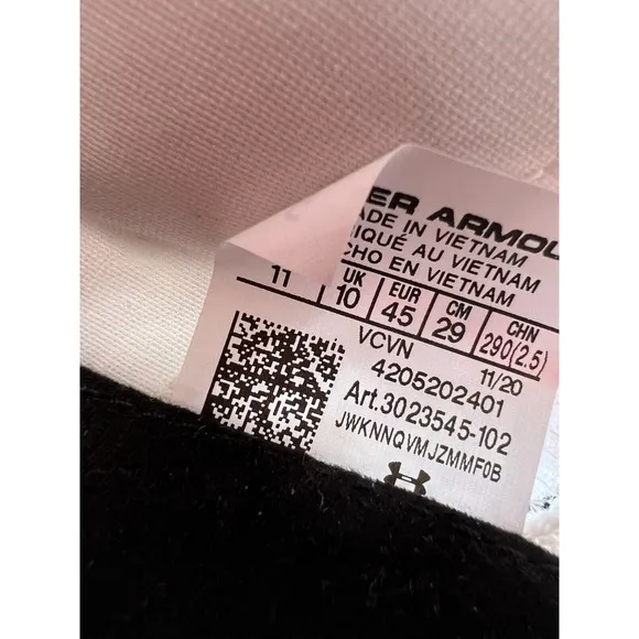 Under Armour Flow Velociti Wind Running Shoes White Infrared Men's Size 11📦