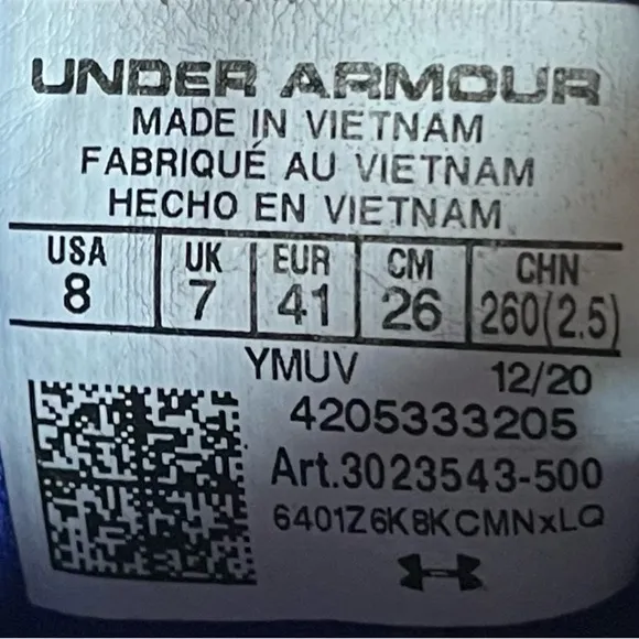 Under Armour HOVR Sonic 4 Womens Size 9.5 Running Shoes Sneakers Ultra Indigo